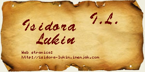 Isidora Lukin vizit kartica